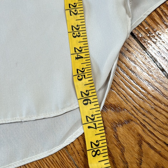 Marineblu brand cream color blouse with bronze studs. Size Medium. - Picture 8 of 9